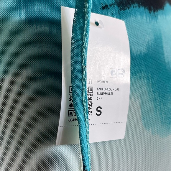 Forever 21 Aqua blue and white print halter tie dress Small - Picture 7 of 7